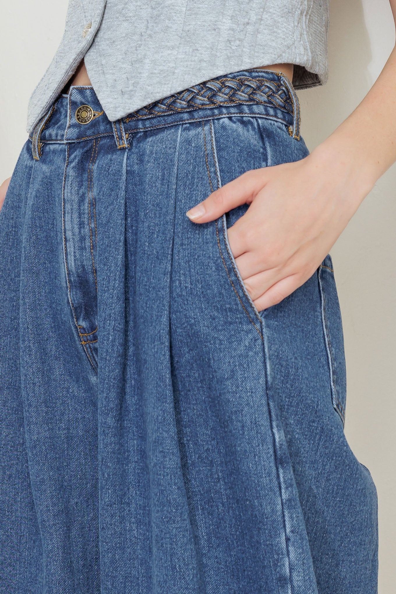WESTERN RIVET DENIM PANTS Flying Tomato